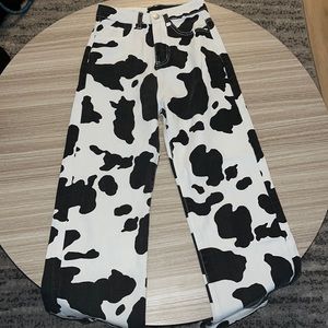Shein cow print jeans